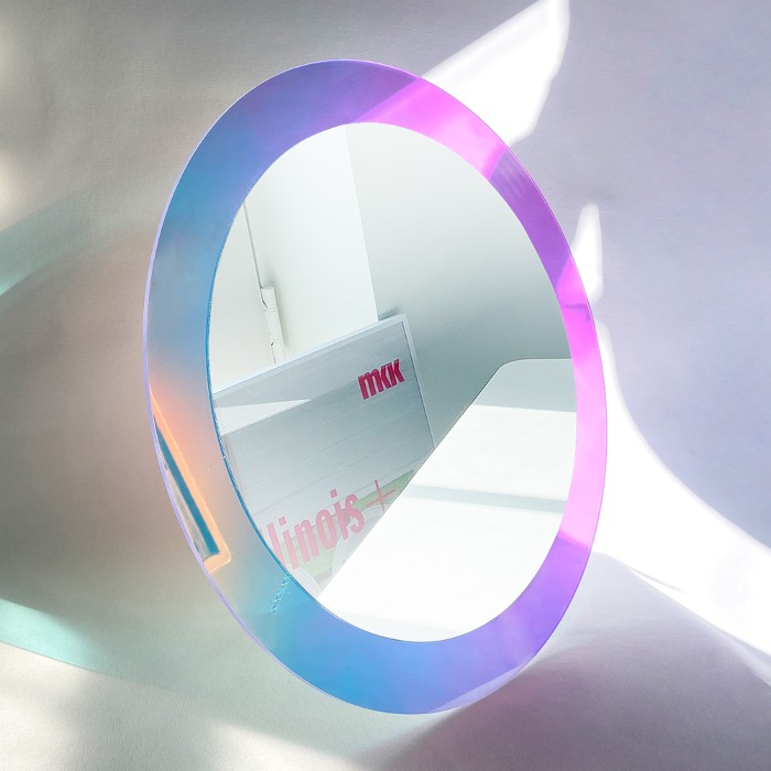 레인보우 원형 오로라 홀로그램 거울